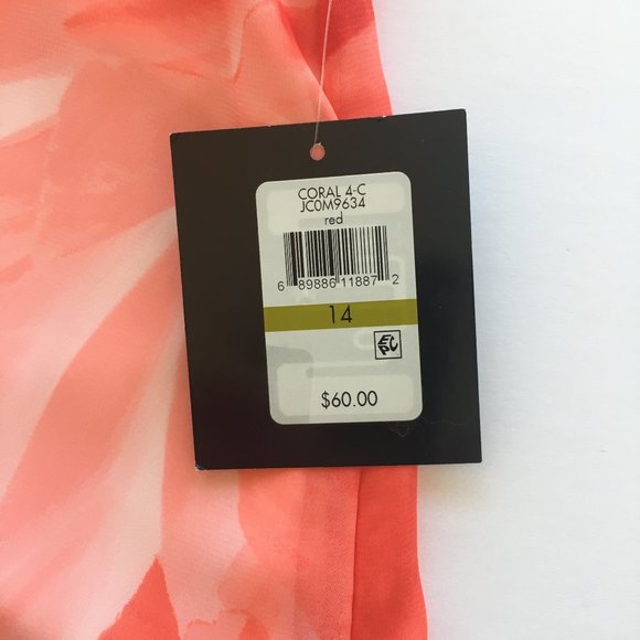 Womens Dress A-line 14 Sheer Abstract *SOLD* - Picture 4 of 7